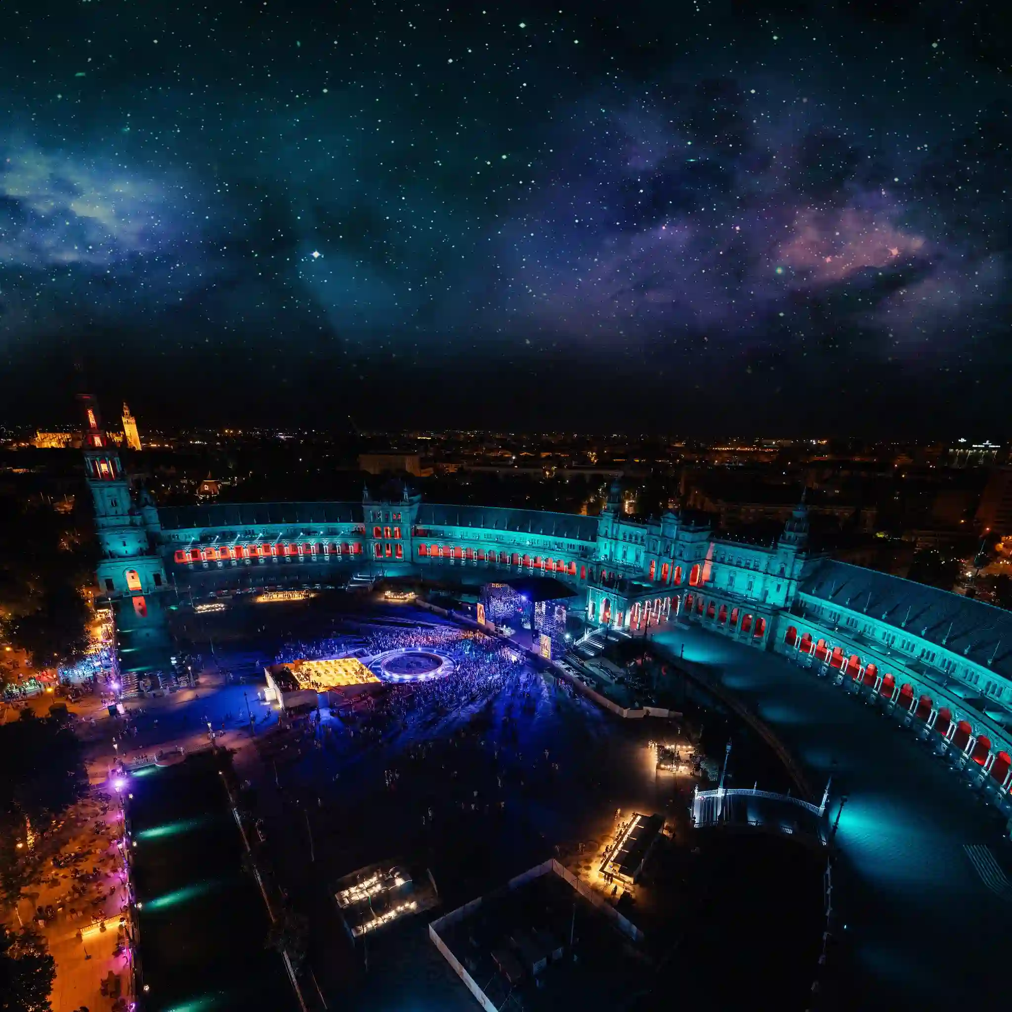 Iconica Fest Plaza de España de Sevilla